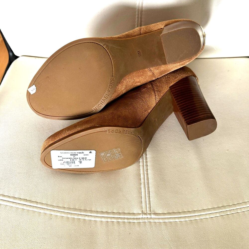 Michael Michael Kors Lottie Suede Booties 11M New Brown - Picture 5 of 7